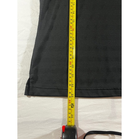 Adidas ClimaCool Black Short Sleeve Polo Shirt Womens Medium Black Stripe - Picture 7 of 8